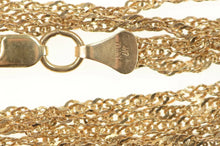 Load image into Gallery viewer, 10K Layered Rolling Twist Link Three Chain Rolling Necklace 16.5&quot; Rose Gold