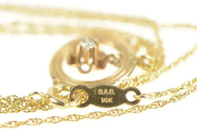 Load image into Gallery viewer, 14K 1950&#39;s Diamond Solitaire Dangle Circle Chain Necklace 16.25&quot; White Gold