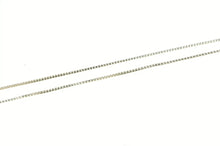 Load image into Gallery viewer, 10K 0.5mm Square Link Classic Box Chain Necklace 21.75 White Gold