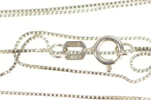Load image into Gallery viewer, 10K 0.5mm Square Link Classic Box Chain Necklace 21.75 White Gold