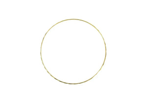 14K 1.3mm Hammered Pattern Classic Bangle Bracelet 8.5 Yellow Gold