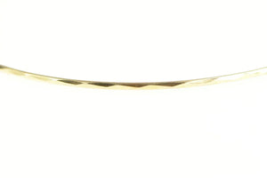 14K 1.3mm Hammered Pattern Classic Bangle Bracelet 8.5 Yellow Gold