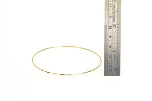 14K 1.3mm Hammered Pattern Classic Bangle Bracelet 8.5 Yellow Gold