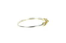 Load image into Gallery viewer, Sterling Silver 14K Gold Hook Loop Knot Statement Bangle Bracelet 7.25&quot;
