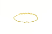 Load image into Gallery viewer, 14K Diamond Tennis Link Vintage Classic Chain Bracelet 7&quot; Yellow Gold