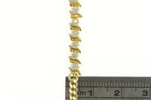 Load image into Gallery viewer, 14K Diamond Tennis Link Vintage Classic Chain Bracelet 7&quot; Yellow Gold