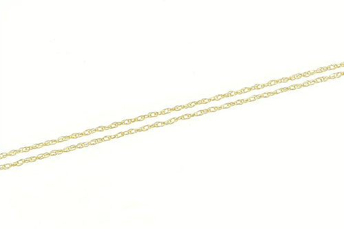 10K 0.8mm Rolling Simple Vintage Cable Chain Necklace 18