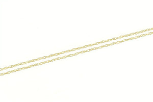 10K 0.8mm Rolling Simple Vintage Cable Chain Necklace 18" Yellow Gold