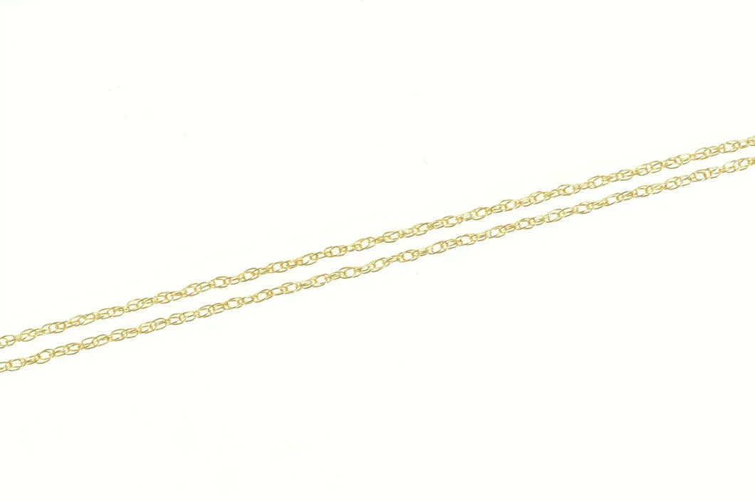 10K 0.8mm Rolling Simple Vintage Cable Chain Necklace 18