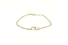 Load image into Gallery viewer, Gold Filled Black Hills Heart Love Valentine Chain Link Bracelet 7.25&quot;