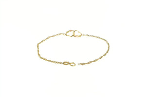 Gold Filled Black Hills Heart Love Valentine Chain Link Bracelet 7.25"