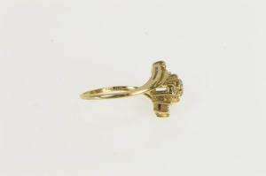 14K 0.50 Ctw Diamond Waterfall Cluster Vintage Ring Yellow Gold