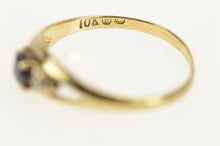 Load image into Gallery viewer, 10K Sapphire Diamond Accent Classic Statement Ring Yellow Gold