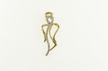 Load image into Gallery viewer, 10K Guardian Angel Diamond Protection Symbol Pendant Yellow Gold