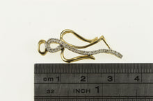 Load image into Gallery viewer, 10K Guardian Angel Diamond Protection Symbol Pendant Yellow Gold