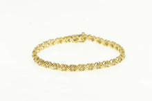 Load image into Gallery viewer, 10K 1.00 Ctw Diamond Hugs Kisses XO Tennis Bracelet 7&quot; Yellow Gold
