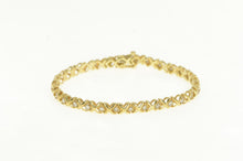 Load image into Gallery viewer, 10K 1.00 Ctw Diamond Hugs Kisses XO Tennis Bracelet 7&quot; Yellow Gold