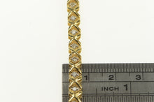 Load image into Gallery viewer, 10K 1.00 Ctw Diamond Hugs Kisses XO Tennis Bracelet 7&quot; Yellow Gold