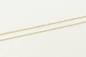 14K 0.9mm Cable Link Classic Vintage Chain Necklace 16.25" Yellow Gold