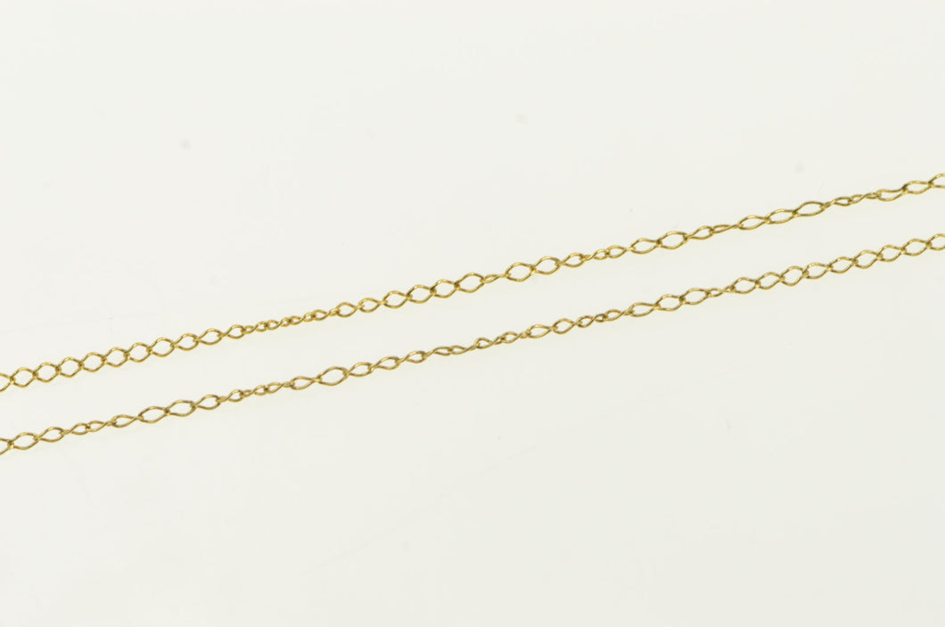 14K 0.9mm Cable Link Classic Vintage Chain Necklace 16.25