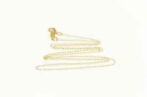14K 0.9mm Cable Link Classic Vintage Chain Necklace 16.25" Yellow Gold
