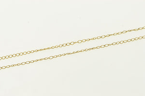 14K 0.9mm Cable Link Classic Vintage Chain Necklace 16.25" Yellow Gold