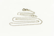 Load image into Gallery viewer, 18K 1.0mm Cable Link Vintage Simple Chain Necklace 17.75&quot; White Gold