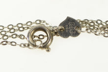 Load image into Gallery viewer, 18K 1.0mm Cable Link Vintage Simple Chain Necklace 17.75&quot; White Gold