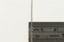 Load image into Gallery viewer, 18K 1.0mm Cable Link Vintage Simple Chain Necklace 17.75&quot; White Gold