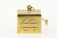Load image into Gallery viewer, 14K Cash Box Break In Emergency $1 Dollar Money Charm/Pendant Yellow Gold