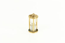 Load image into Gallery viewer, 14K Articulated 3D Hour Glass Sand Time Symbol Charm/Pendant Yellow Gold