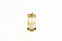 Load image into Gallery viewer, 14K Articulated 3D Hour Glass Sand Time Symbol Charm/Pendant Yellow Gold