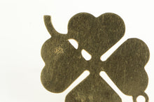 Load image into Gallery viewer, 14K Retro Burst Shamrock 4 Leaf Clover Lucky Charm/Pendant Yellow Gold