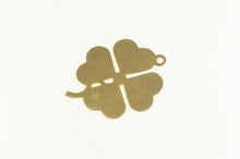 Load image into Gallery viewer, 14K Retro Burst Shamrock 4 Leaf Clover Lucky Charm/Pendant Yellow Gold