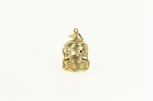 14K 3D Articulated Carousel Carnival Classic Ride Charm/Pendant Yellow Gold