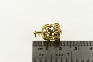 14K 3D Articulated Carousel Carnival Classic Ride Charm/Pendant Yellow Gold