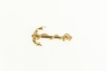Load image into Gallery viewer, 14K 3D Anchor Nautical Sailing Ship Hope Symbol Pendant Yellow Gold
