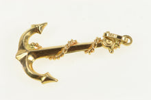 Load image into Gallery viewer, 14K 3D Anchor Nautical Sailing Ship Hope Symbol Pendant Yellow Gold