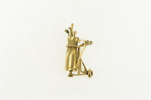 Load image into Gallery viewer, 14K 3D Articulated Golf Club Bag 1940&#39;s Ornate Charm/Pendant Yellow Gold