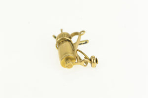 14K 3D Articulated Golf Club Bag 1940's Ornate Charm/Pendant Yellow Gold
