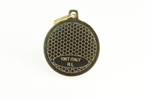 10K Enamel Jesus Christ Crown of Thorns Christian Charm/Pendant Yellow Gold