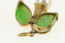 Load image into Gallery viewer, 14K 1960&#39;s Pearl Jade Tear Drop Flower Cluster Pendant Yellow Gold