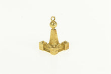 Load image into Gallery viewer, 18K 3D Monolith Pyramid Tower Charm/Pendant Yellow Gold