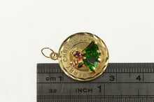 Load image into Gallery viewer, 14K Merry Christmas Holiday Bells Retro Vintage Charm/Pendant Yellow Gold