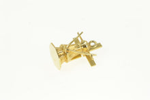 Load image into Gallery viewer, 14K 3D Ornate Windmill Dutch Articulated Charm/Pendant Yellow Gold