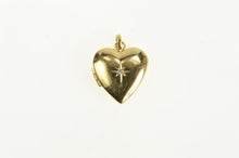 Load image into Gallery viewer, 14K 1940&#39;s Diamond Heart Love Picture Locket Pendant Yellow Gold