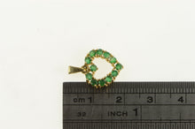 Load image into Gallery viewer, 14K Natural Emerald Heart Love May Birthstone Pendant Yellow Gold