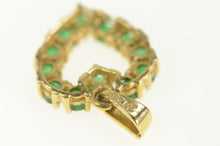 Load image into Gallery viewer, 14K Natural Emerald Heart Love May Birthstone Pendant Yellow Gold