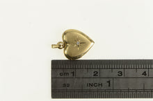 Load image into Gallery viewer, 14K 1950&#39;s Diamond Heart Locket Photo Engraved Charm/Pendant Yellow Gold