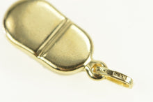 Load image into Gallery viewer, 14K White Enamel Polka Dot Mary Jane Shoe Charm/Pendant Yellow Gold